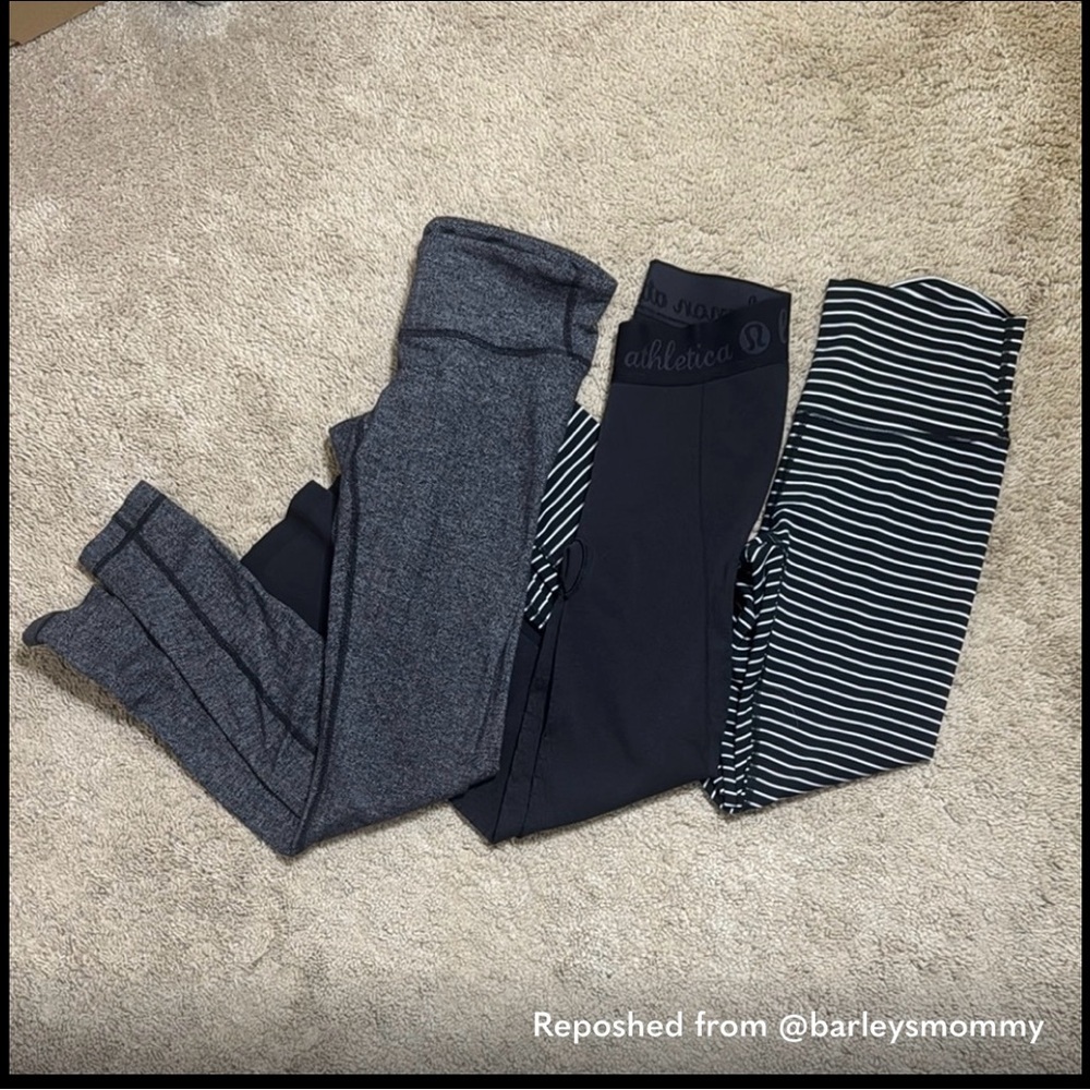 Lululemon Athletica Gray and Black Leggings Set